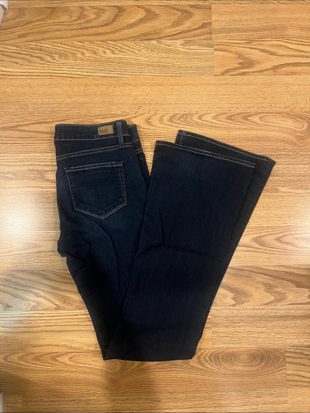 PAIGE Dark wash Wide Leg Jeans
